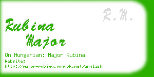 rubina major business card